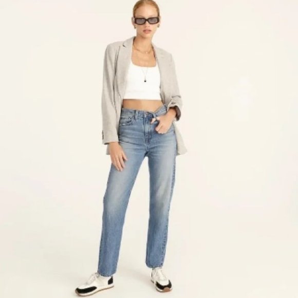 J. Crew Point Sur Vista Women's High Waist Straight Leg Jeans Size 31 BC849